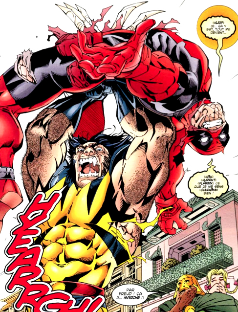  Wolverine soigne gentiment la psychose Hallucinatoire de Deadpool... (DeadPool #27 1997)