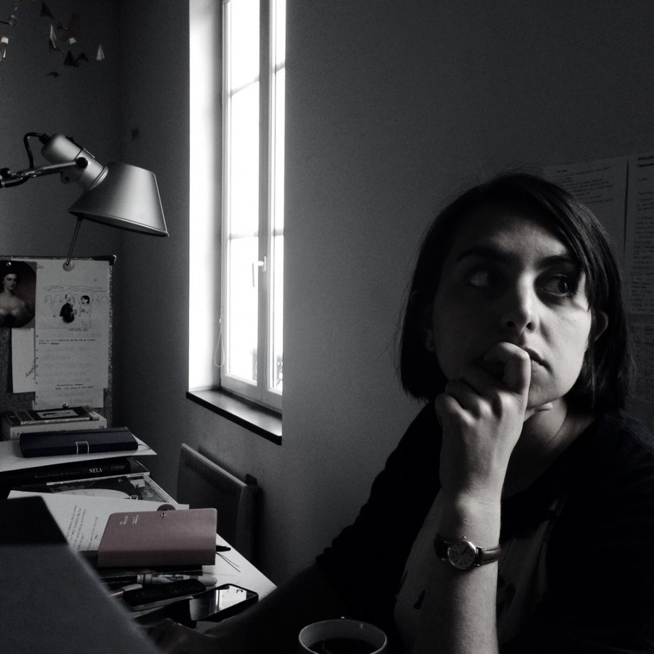 Giorgia Marras dans son atelier de la Maison des auteurs