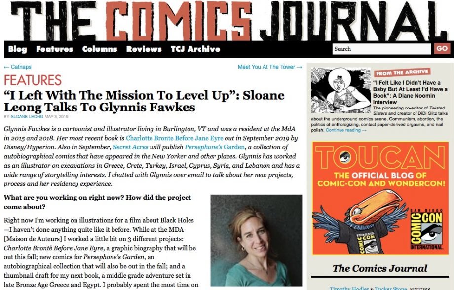 Glynnis Fawkes sur The Comics Journal