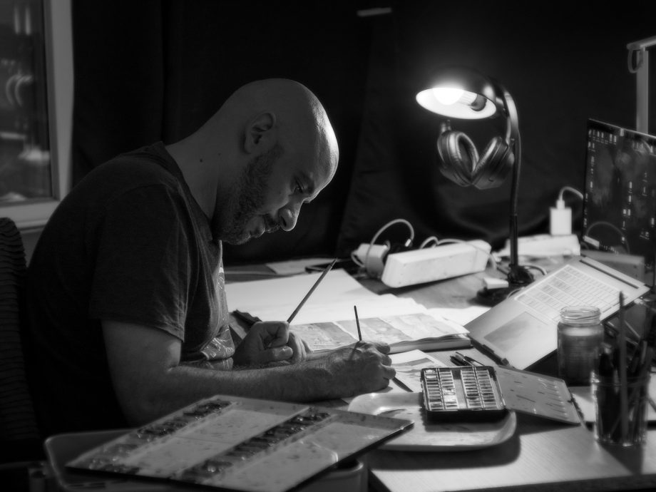 Samir Dahmani dans son atelier