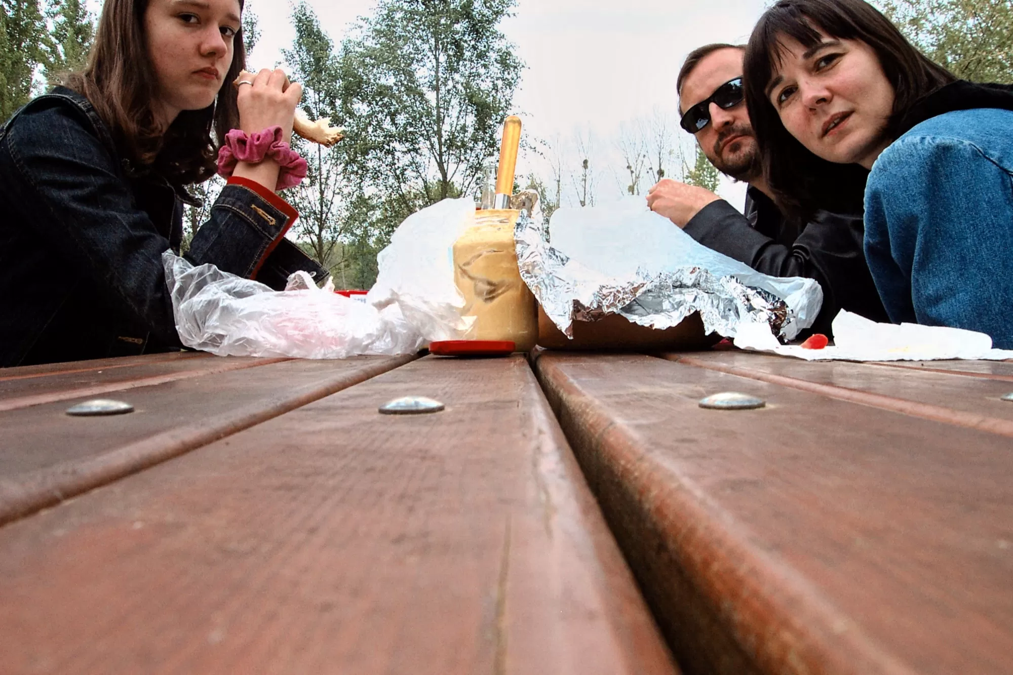 Pique-nique au bord de la route