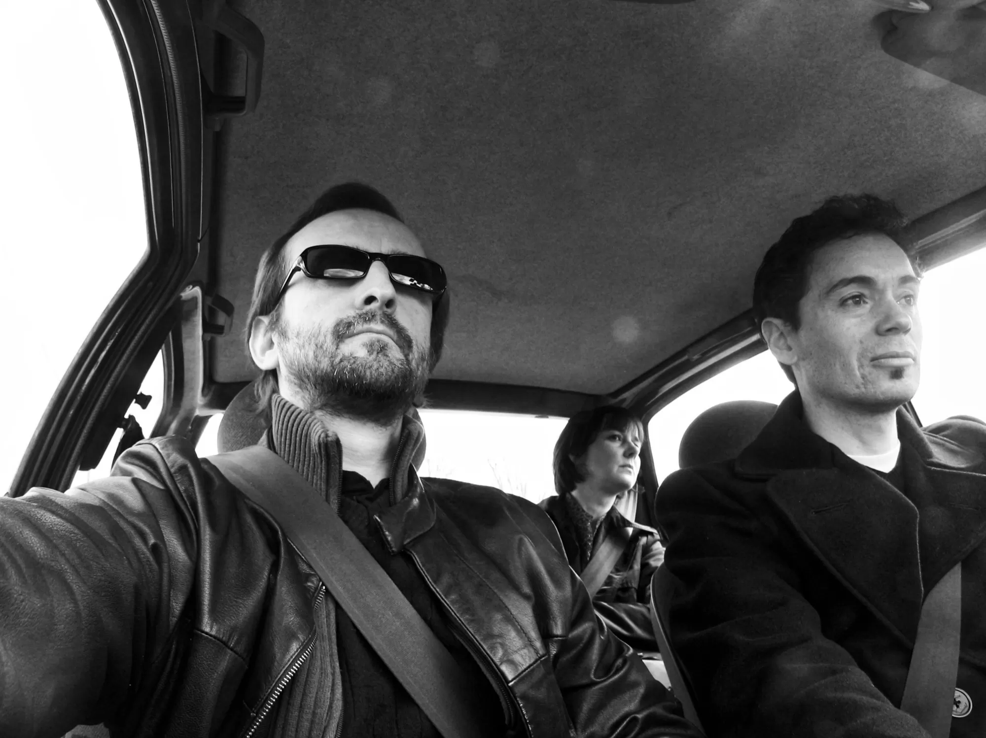 In the car : Alain François Céline Guichard Olivier Broise