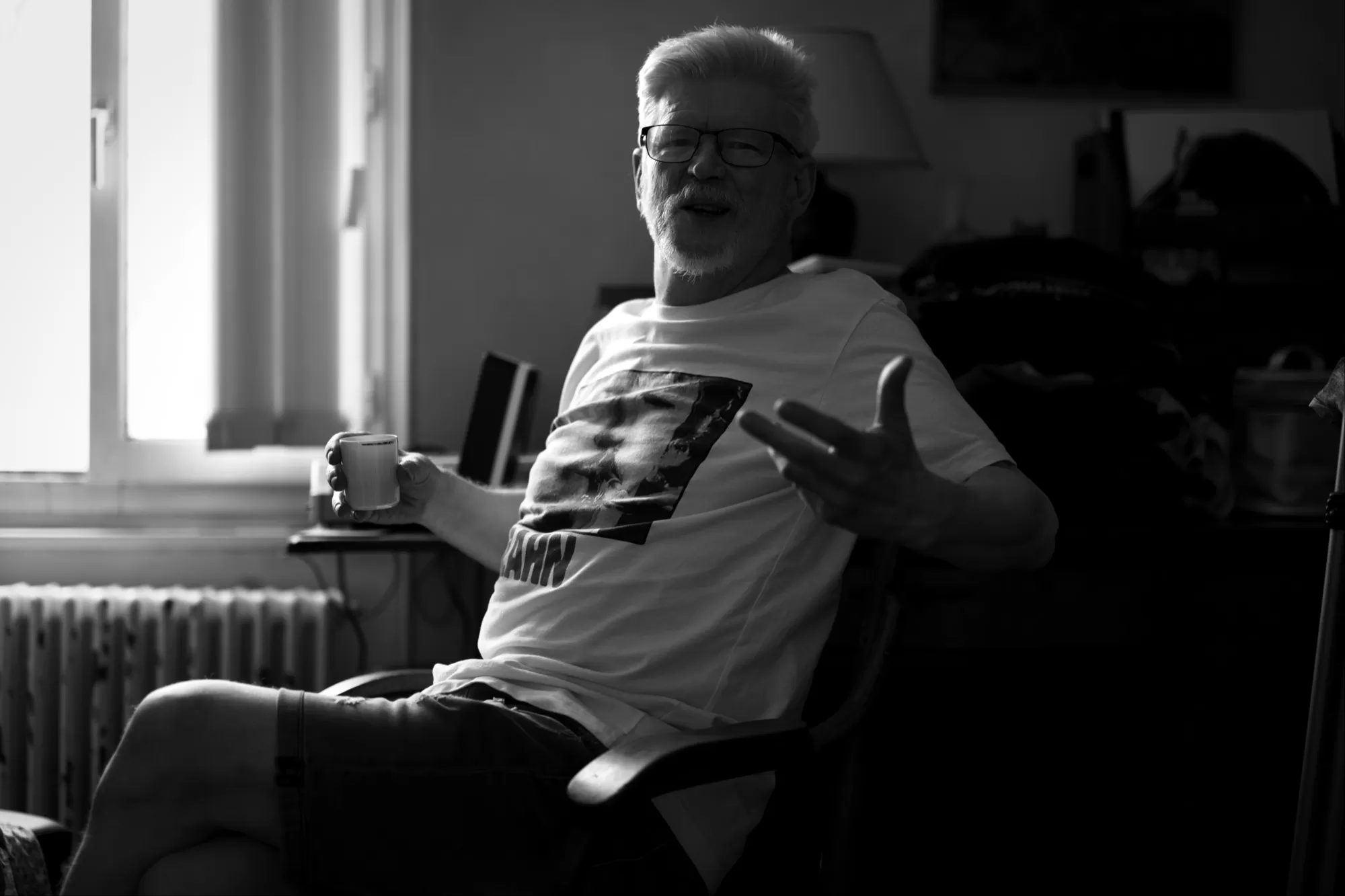 Sylvain Aquatias dans le bureau de Natacha Levet